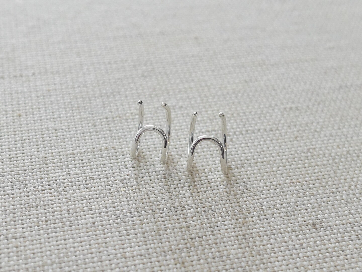 Twist Wire Cuff Helix Earring • Huggie Hoops No Piercing Required 