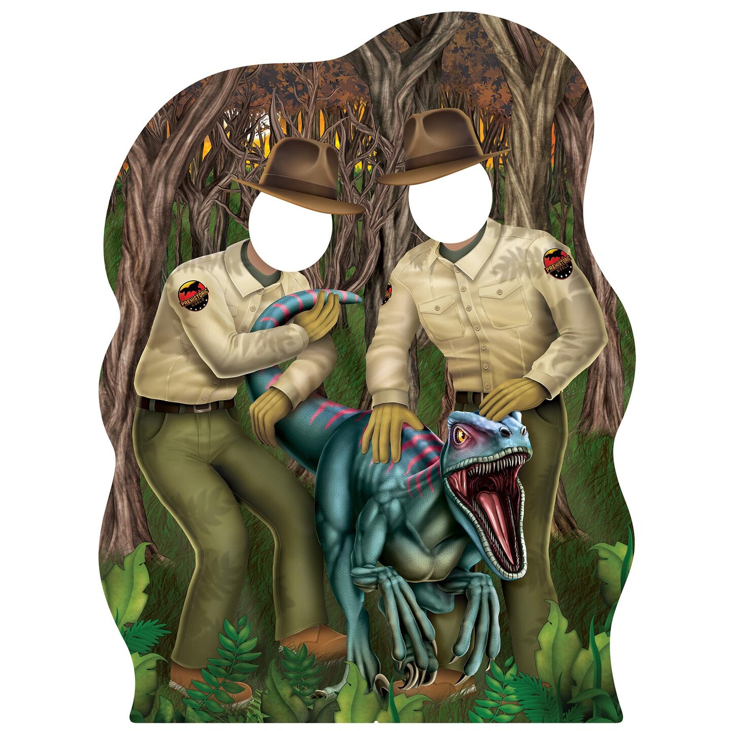 4 Pack Bulk Dinosaur Wranglers Photo Prop Stand-Up Decoration