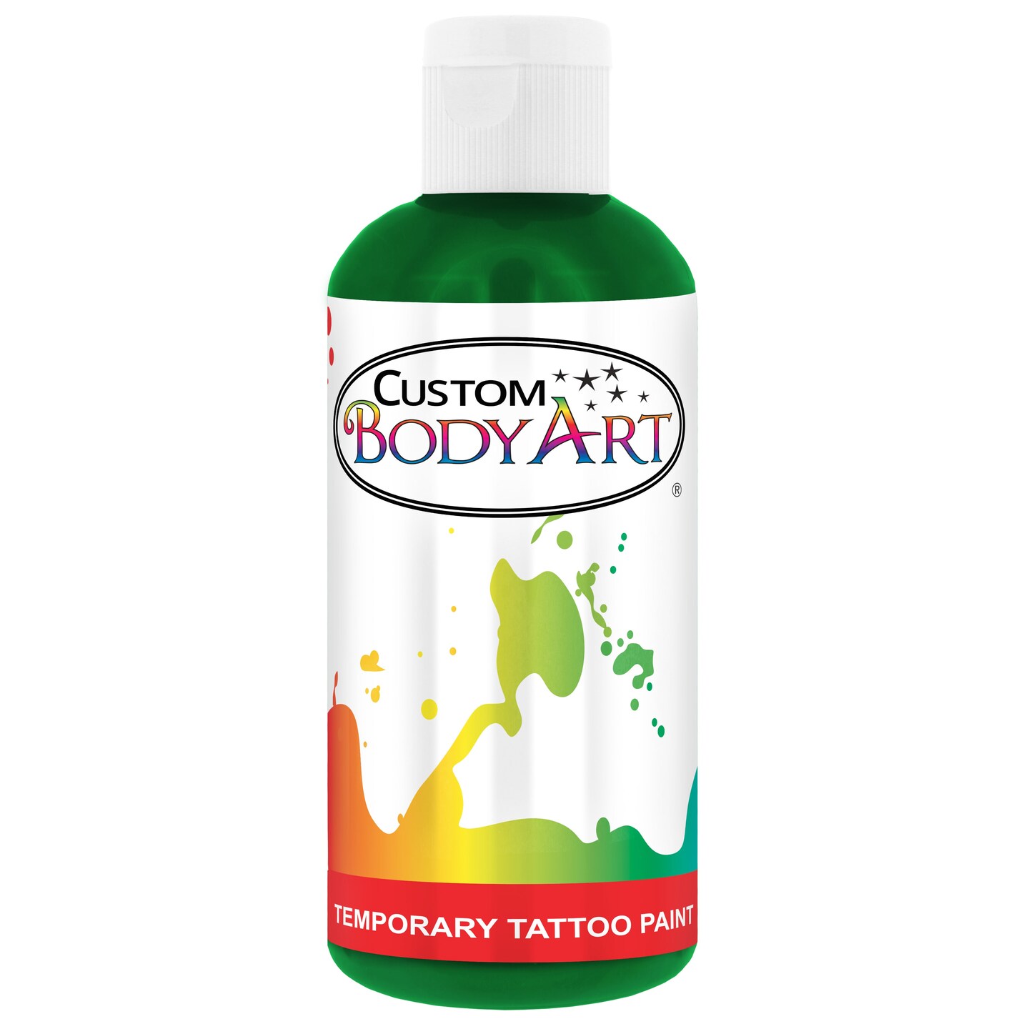 Green Airbrush Body Paint 8oz - Alcohol-Based, Waterproof, Body Paint for Adults, Cosplay, Temporary Tattoos