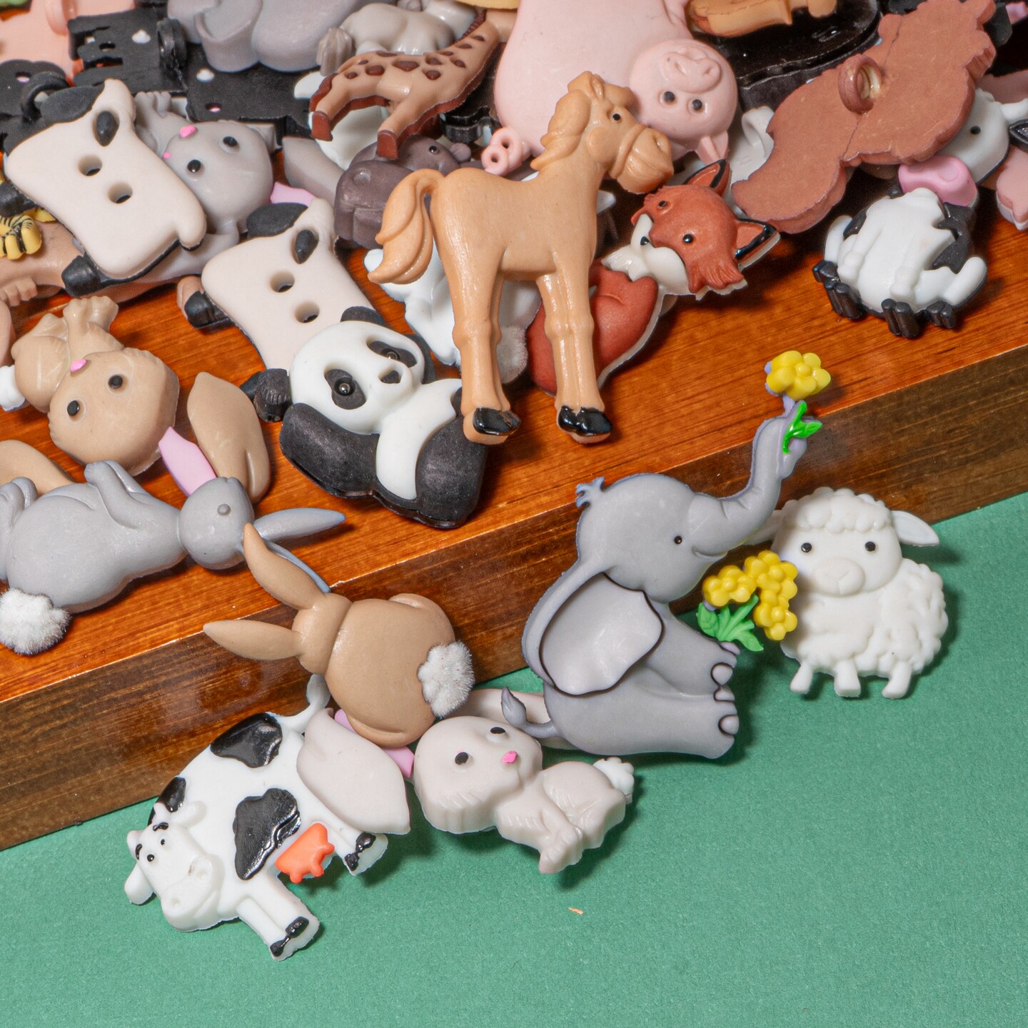 Dress It Up Button Shop 12 Pack Zoo & Farm Animal Embellishment Bundle