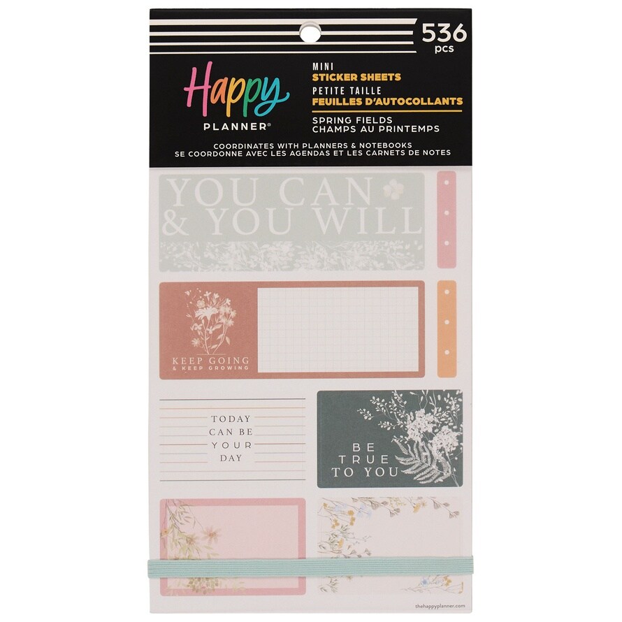 Happy Planner Mini Sticker Value Pack 30/Sheets-Spring Fields, Count: 1