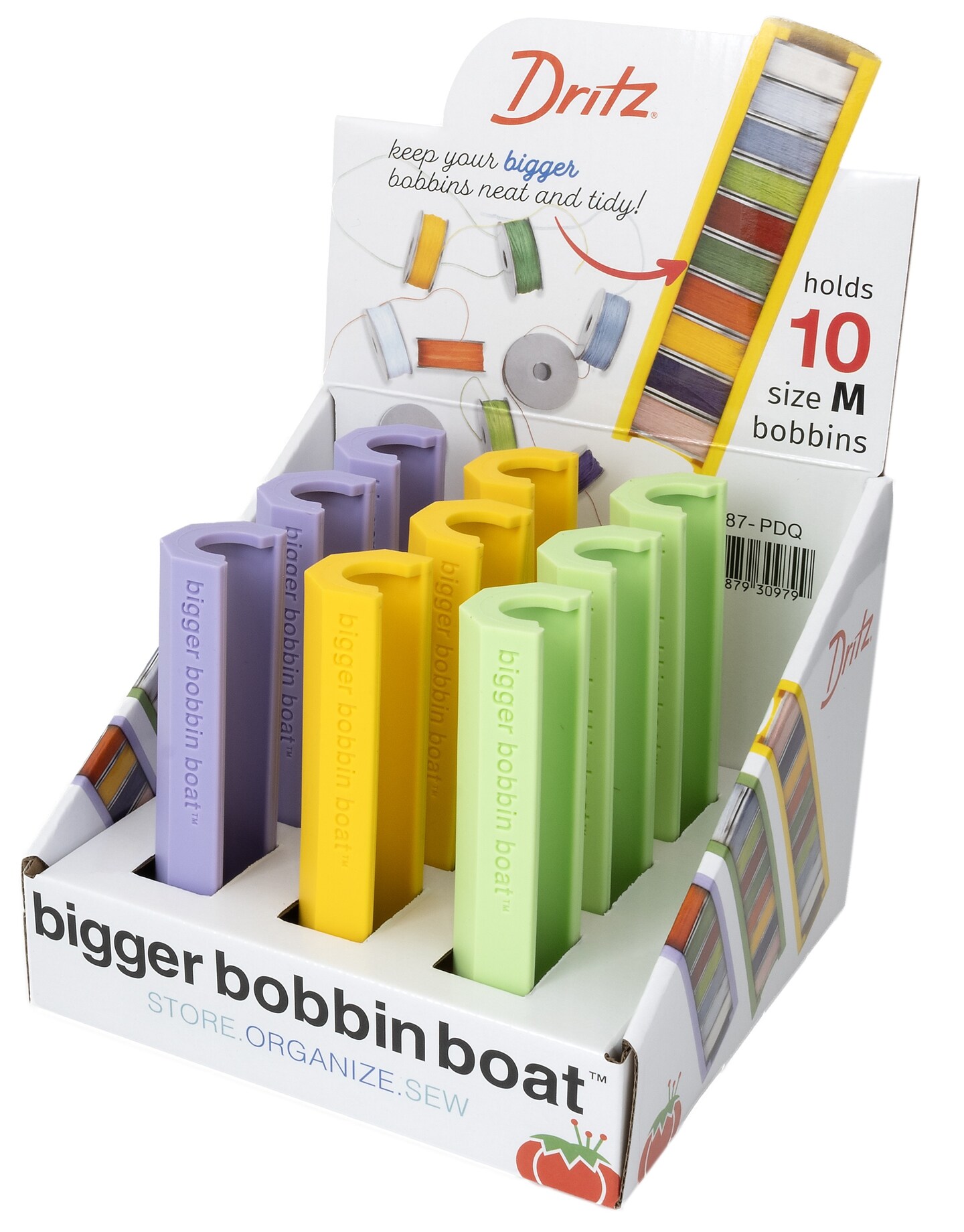 Dritz Bigger Bobbin Boat PDQ-9 Pieces