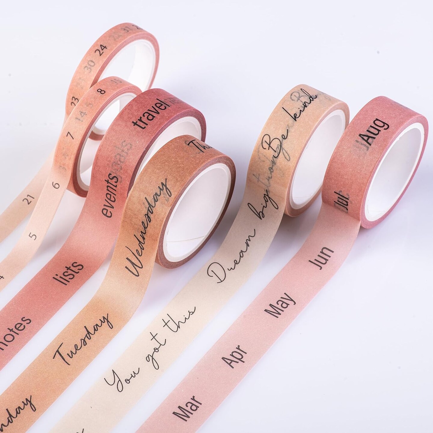 Pastel Washi Tape Set 5 Rolls Decorative Scrapbook Tape (Planner)