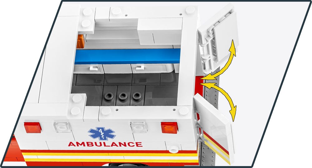 COBI DODGE RAM 3500 Ambulance Building Set, 295 Pieces