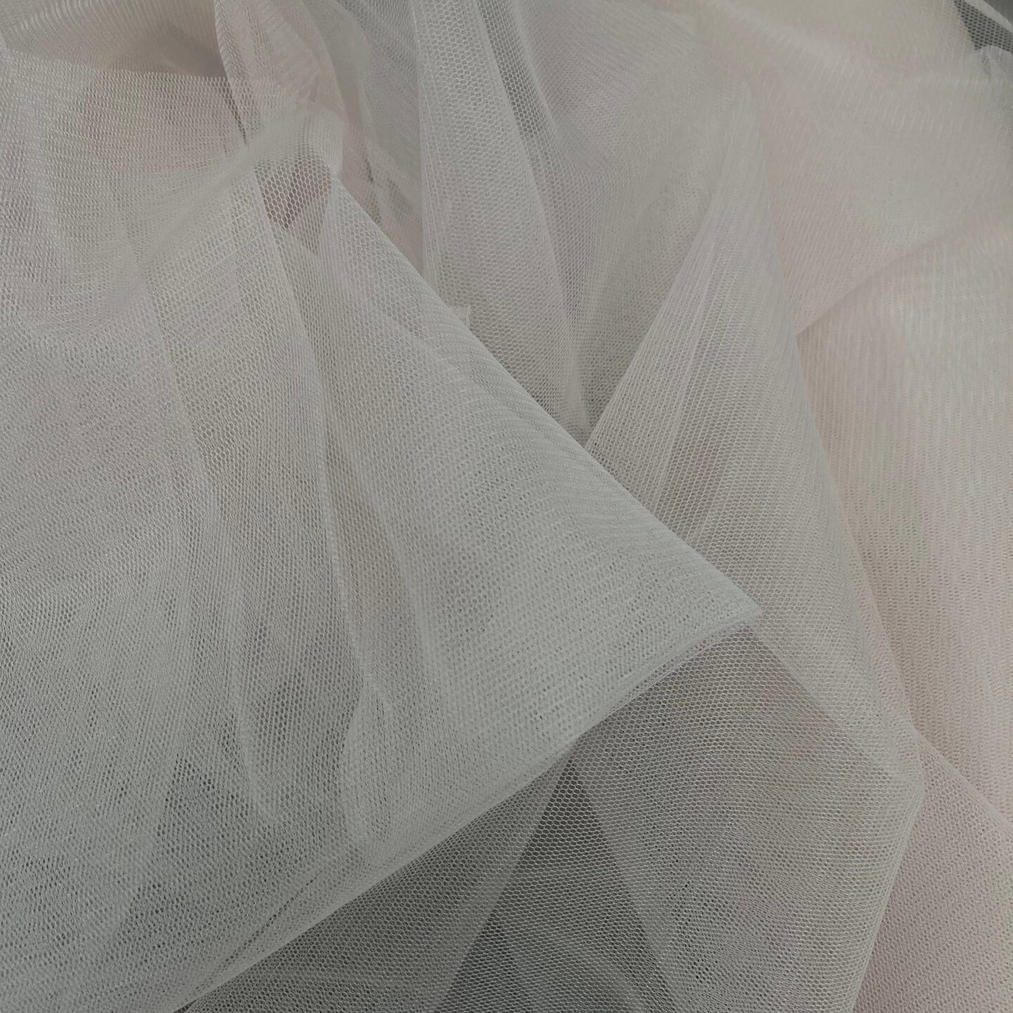 1 Yard 2-Way Stretch Nylon Net Mesh Fabric, 60" Width Lightweight Sheer Mesh for Gowns, Dancewear & Costumes