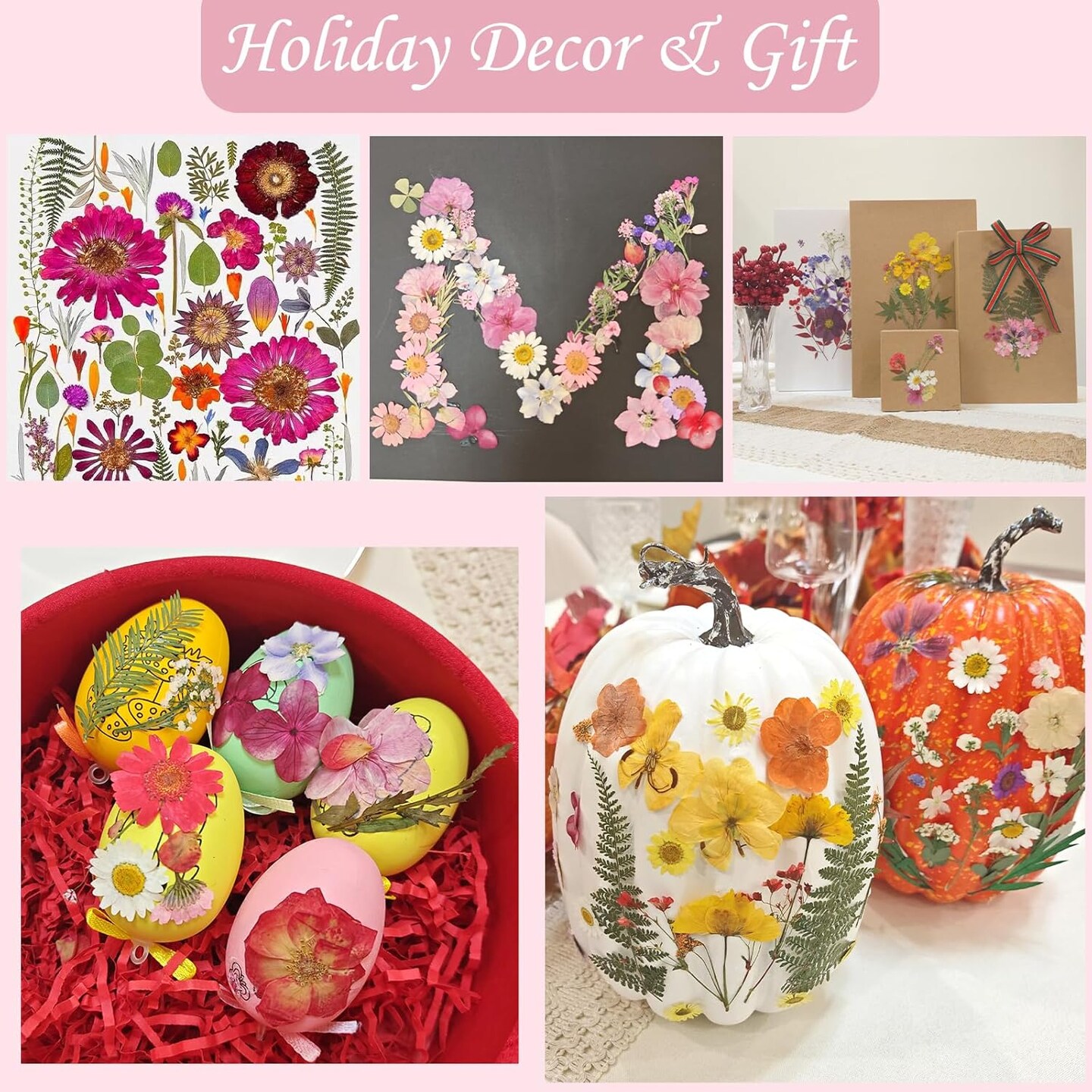 80-Piece Natural Dried Pressed Flowers for Crafts – Soft Yellow, White & Pink – Perfect for Resin, Jewelry, Candles, Soap Making & DIY Art – Tweezers Included (White 80pcs)