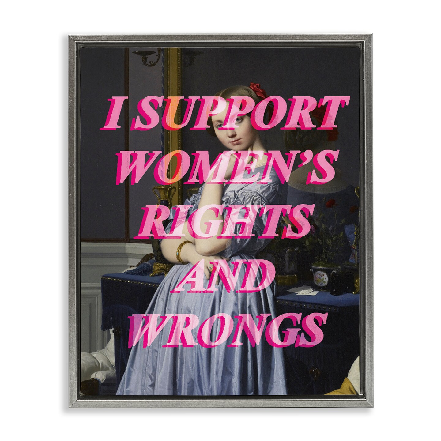 Stupell Industries I Support Women's Rights & Wrongs Floating Frame, design by Lil' Rue
