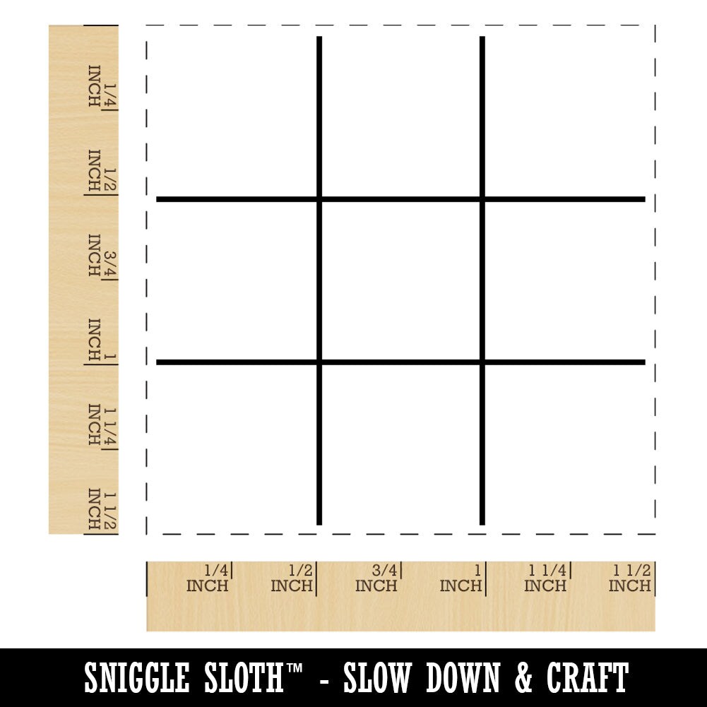 Tic Tac Toe Fill-In Game Grid Self-Inking Rubber Stamp Ink Stamper