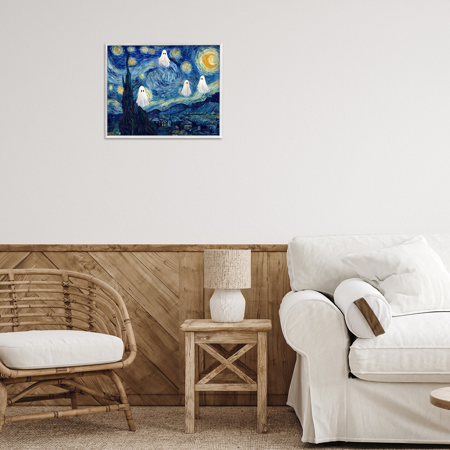 Stupell Industries Classic Night Ghosties Framed Giclee, design by Arlington Prints