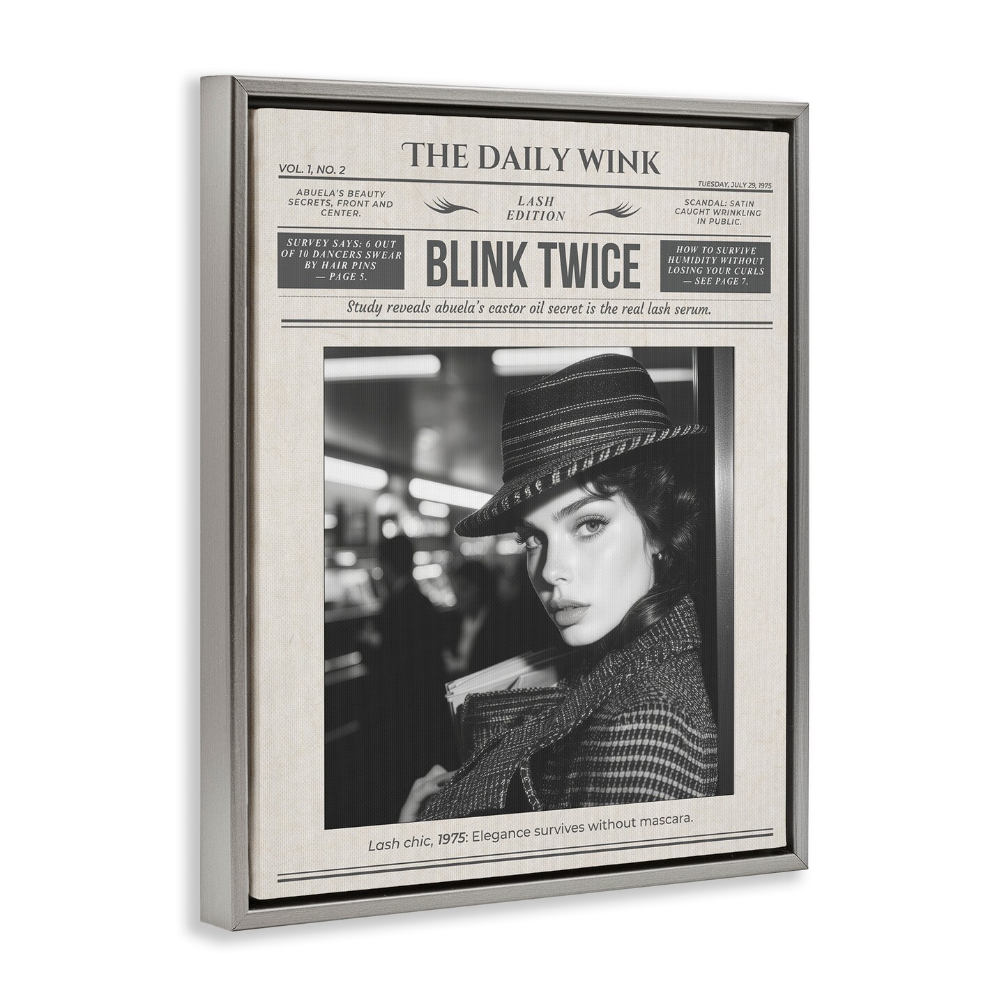 Stupell Industries The Daily Wink Magazine Floating Frame, design by A Barefoot Stylist