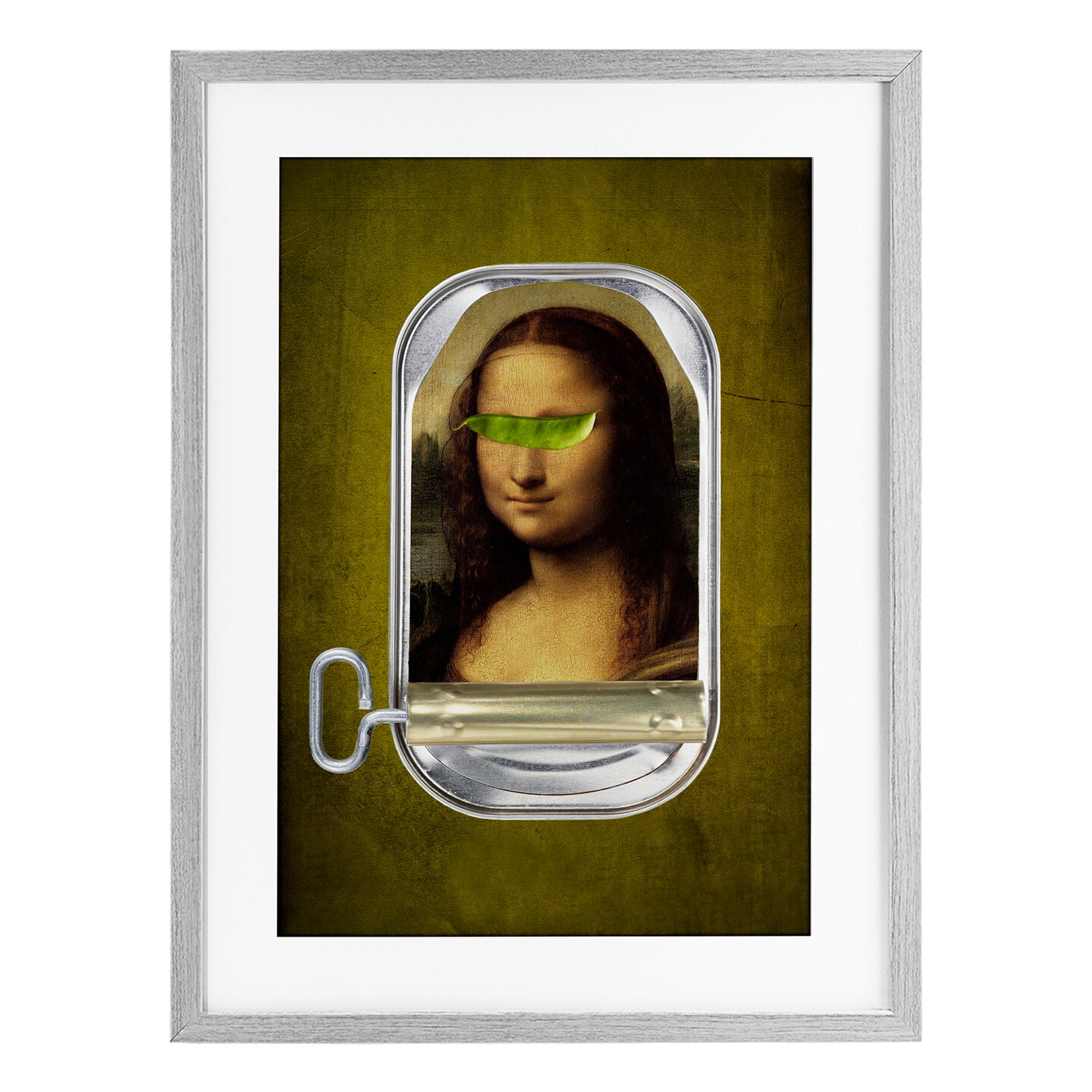 Stupell Industries Canned Mona Lisa Framed Print Under Glass, design by Elo Marc