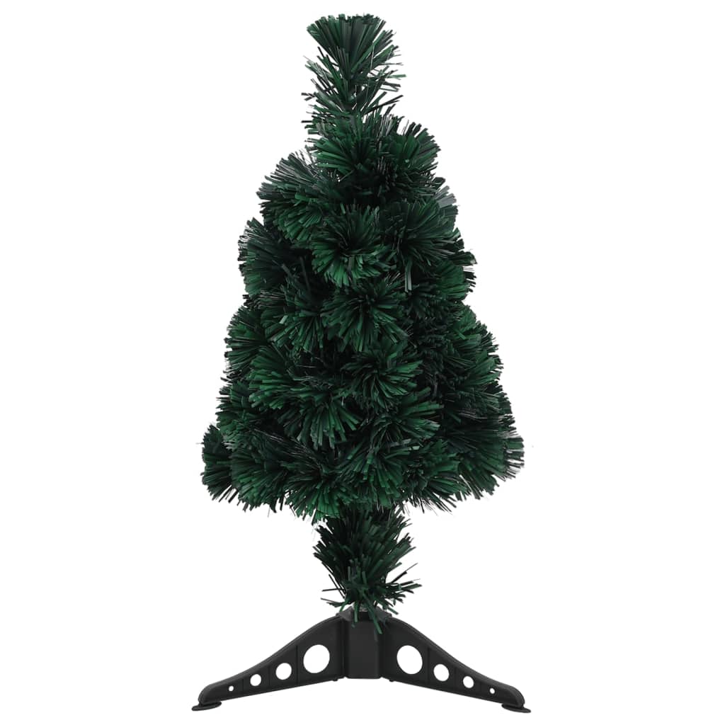 vidaXL Christmas Tree Black and green Fiber optic, plastic 2 ft Lights