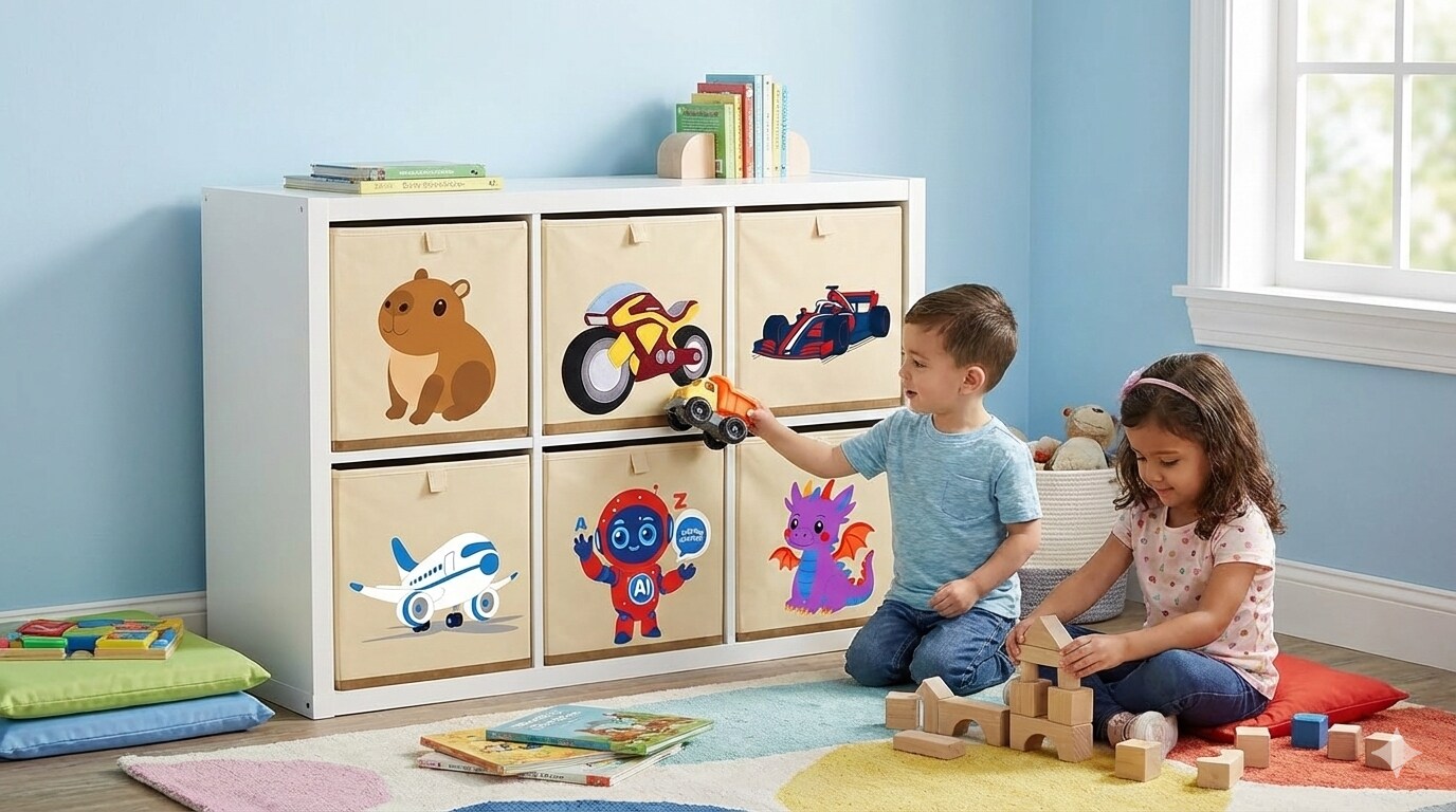 cube storage bins kids toy storage system
