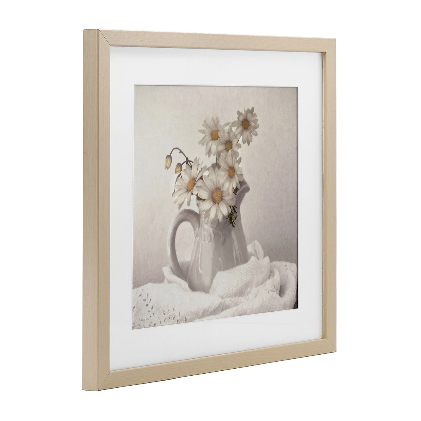 Stupell Industries Simple Pleasures Daisy Vase Framed Print Under Glass, design by Robin-Lee Viera