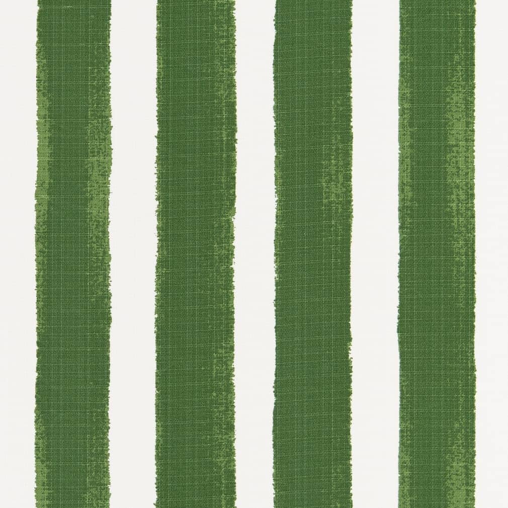 Green Stain Resistant Performance Pet Friendly Stripe Print Upholstery Fabric by The Yard - SKU: Michaela Green