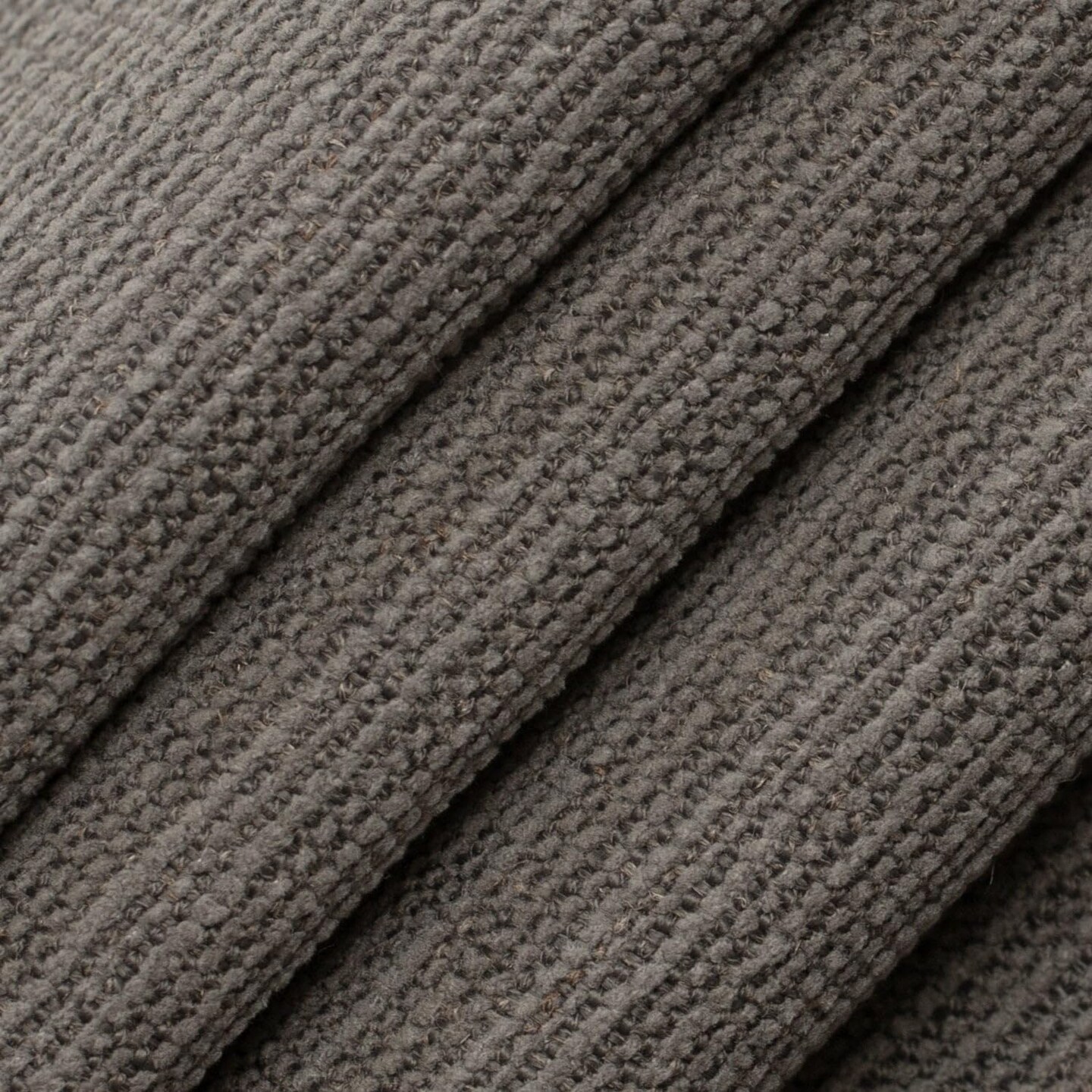 Brown Performance Grade Plain Solid Tweed Textures Upholstery Fabric by The Yard - SKU: Barry Cocoa