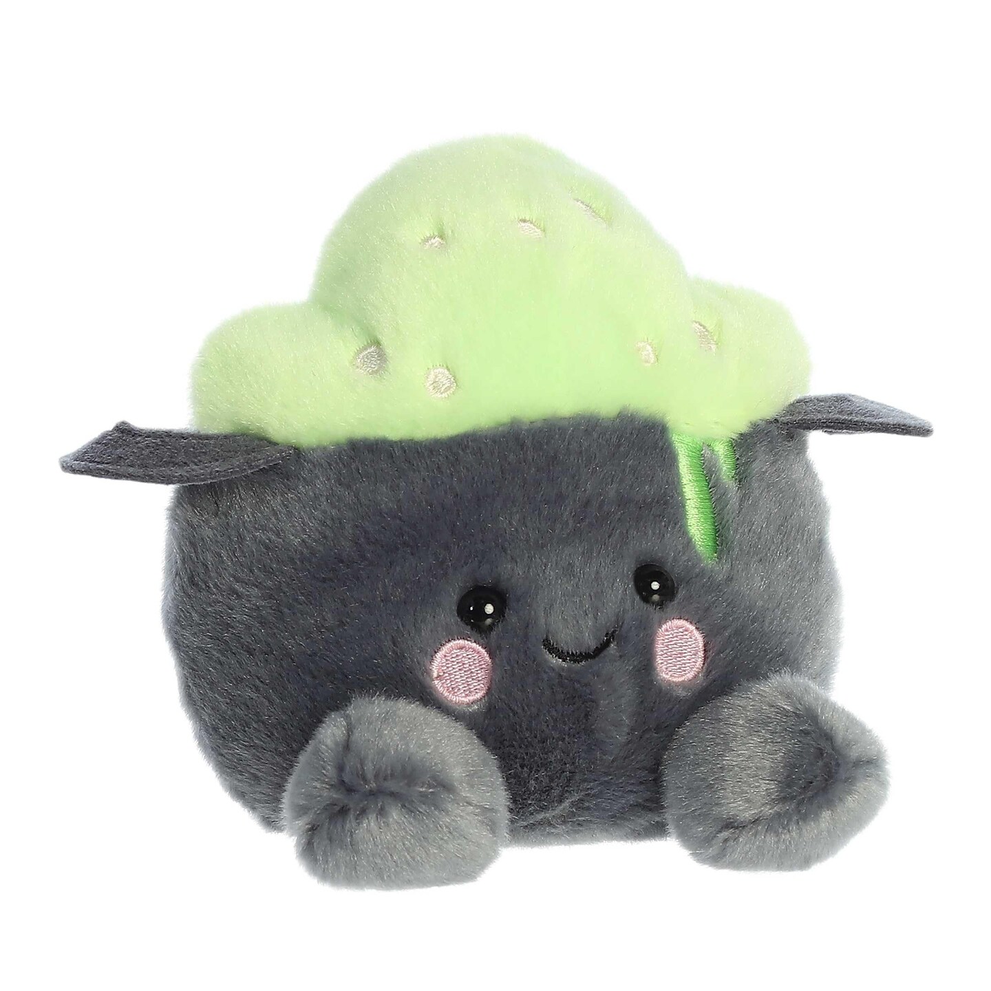 Aurora® Spooky Palm Pals™ Bubbly Cauldron™ Stuffed Animal - Pocket-Sized Play - Collectable Fun - Gray 5 Inches