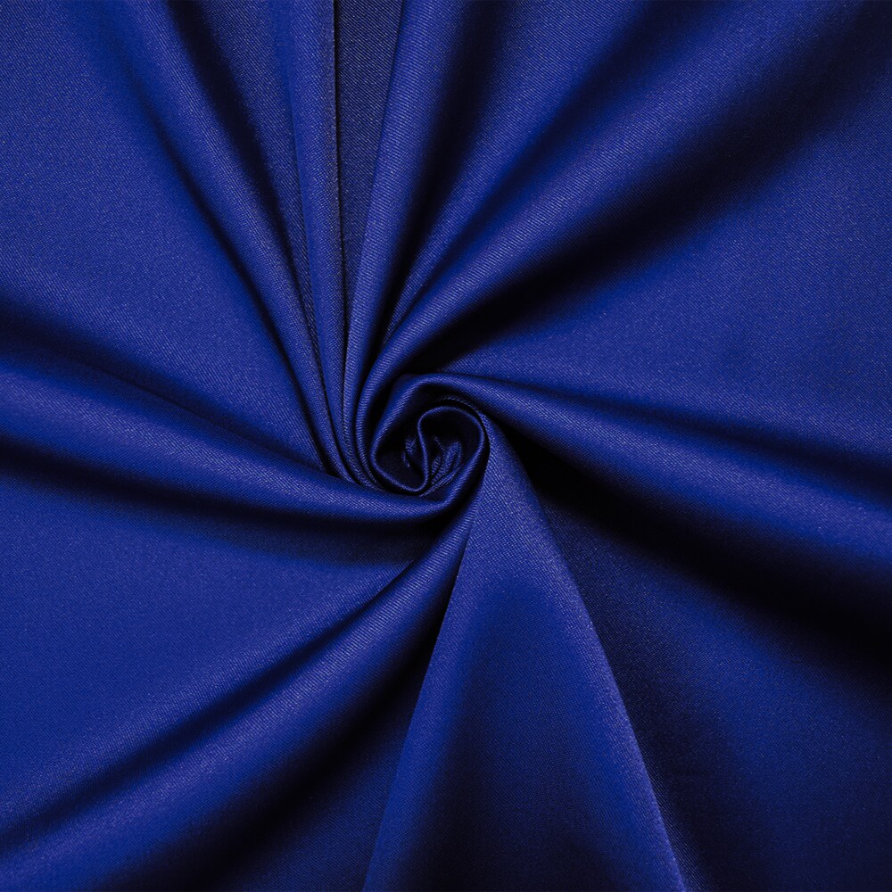 Dark Blue Poly Stretch Spandex Lamour Solid Satin Woven Fabric By the Yard