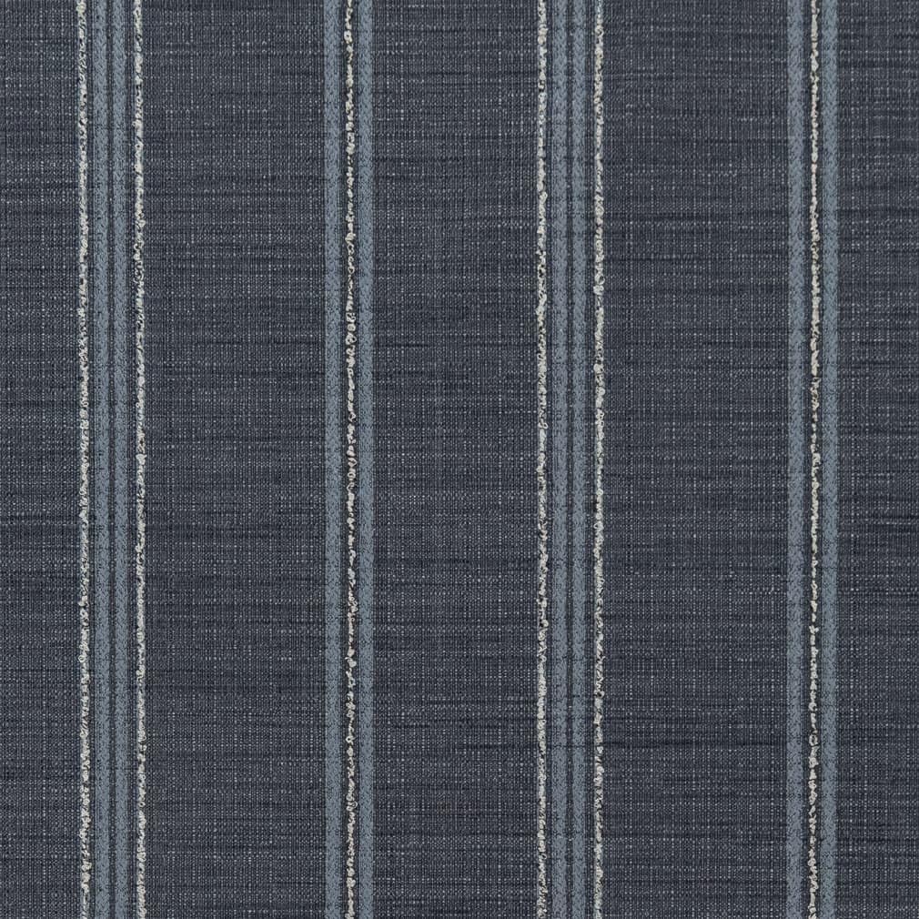 Blue Stain Resistant Performance Pet Friendly Stripe Woven Pattern Upholstery Fabric by The Yard - SKU: Alicia Prussian