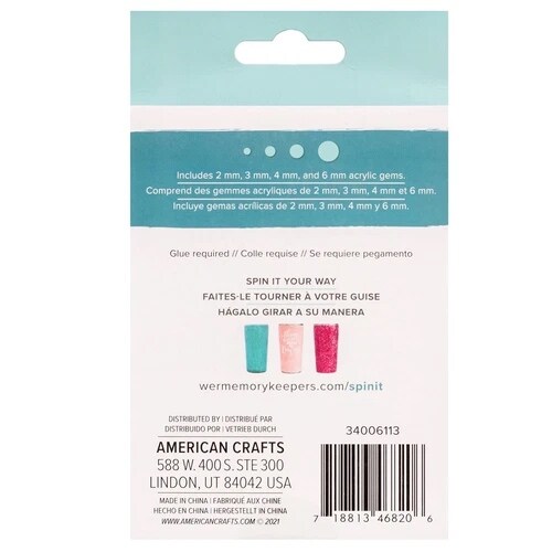 Share We R Memory Keepers Spin It Rhinestones Acrylic Gems 4oz Denim Blue 34006113