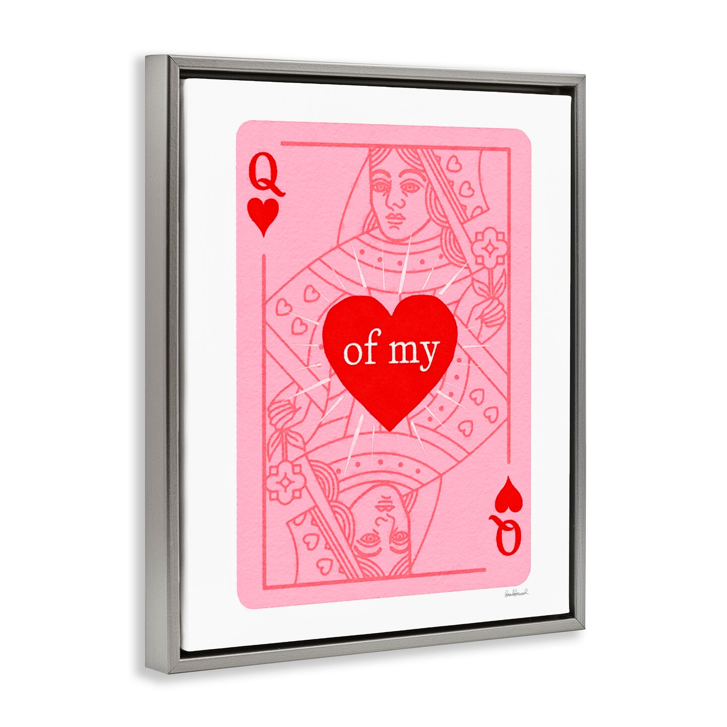 Stupell Industries Queen Of My Heart Floating Frame, design by Amanda Greenwood