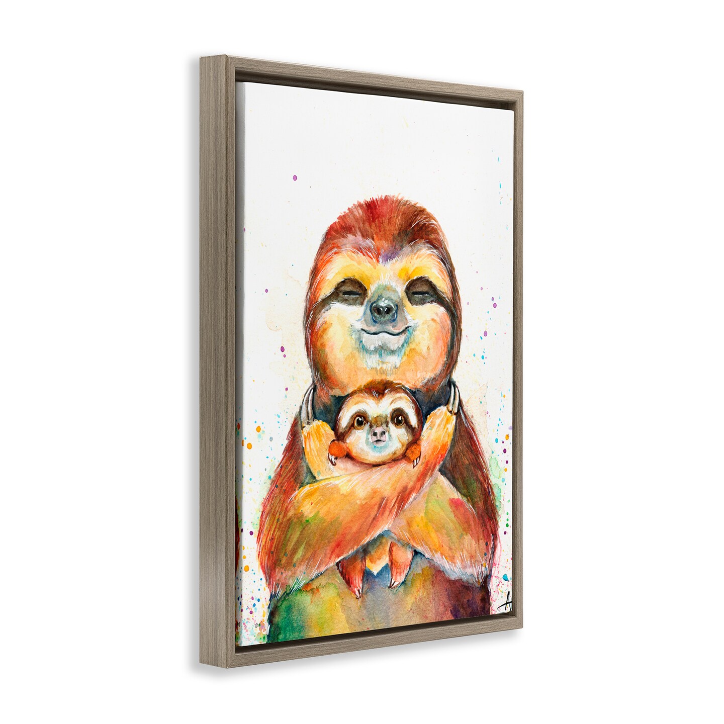Stupell Industries Exotic Xenarthra Sloths Floating Frame, design by Marc Allante