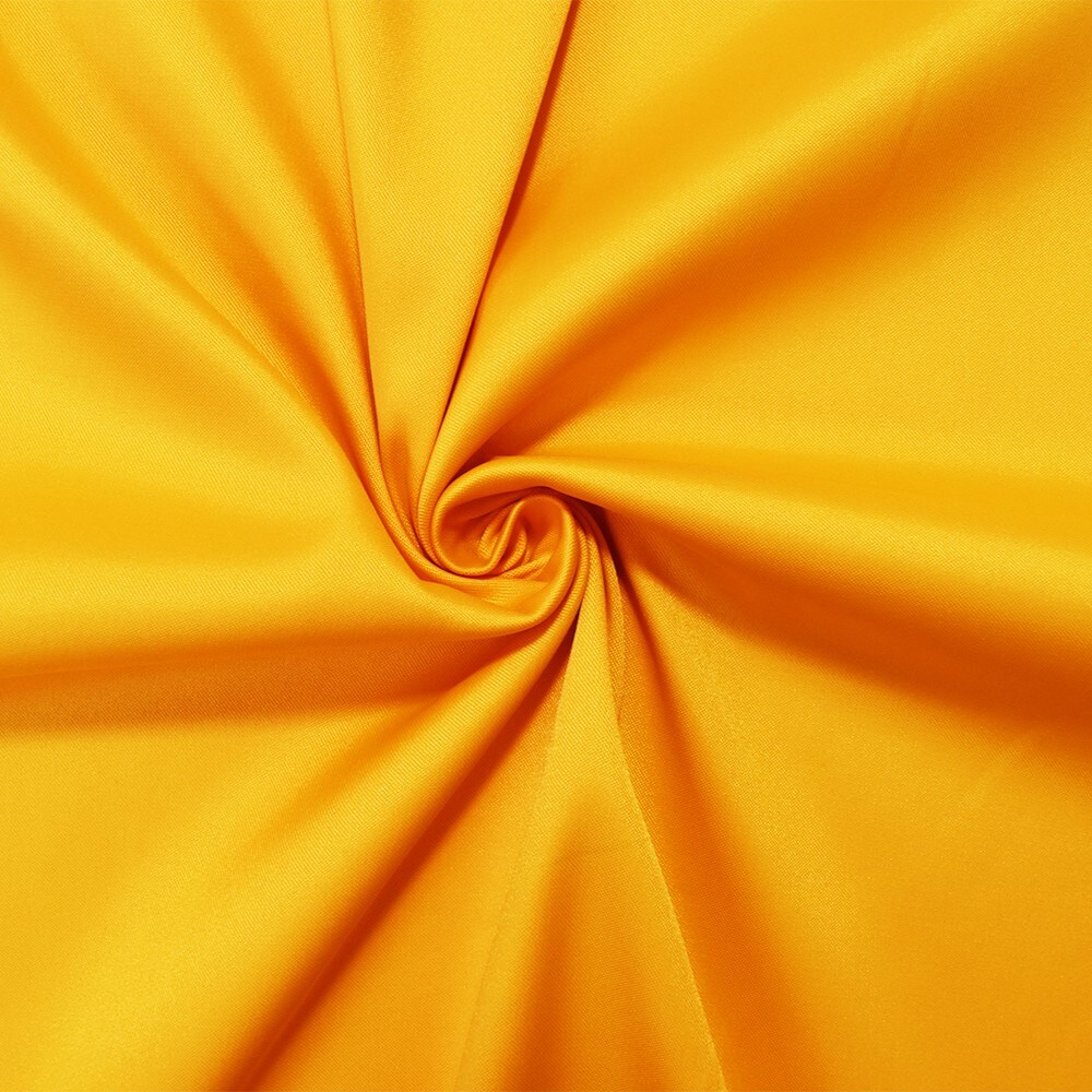 Yellow Poly Stretch Spandex Lamour Solid Satin Woven Fabric By the Yard