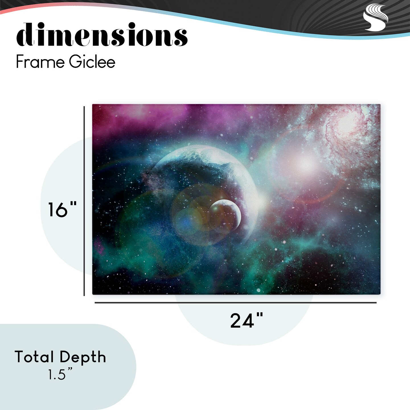 Stupell Industries Eclipsing Cosmos Planets Canvas, design by Ali Chris