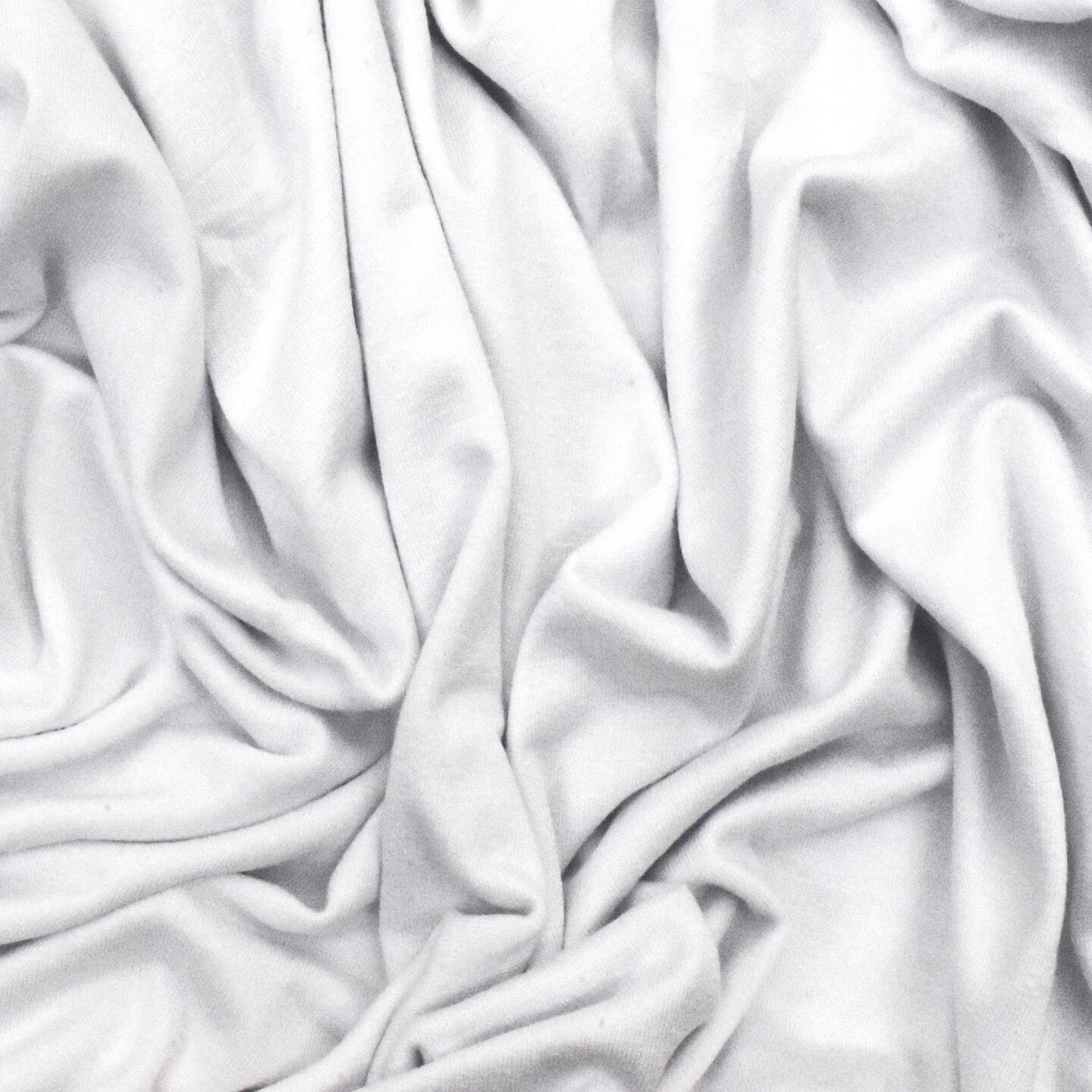 Classic White Famous Maker Rayon Jersey Knit Stretch Activewear Fabric By the Yard