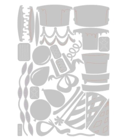 Sizzix Thinlits Die Set 32PK - Celebrate Colorize by Tim Holtz