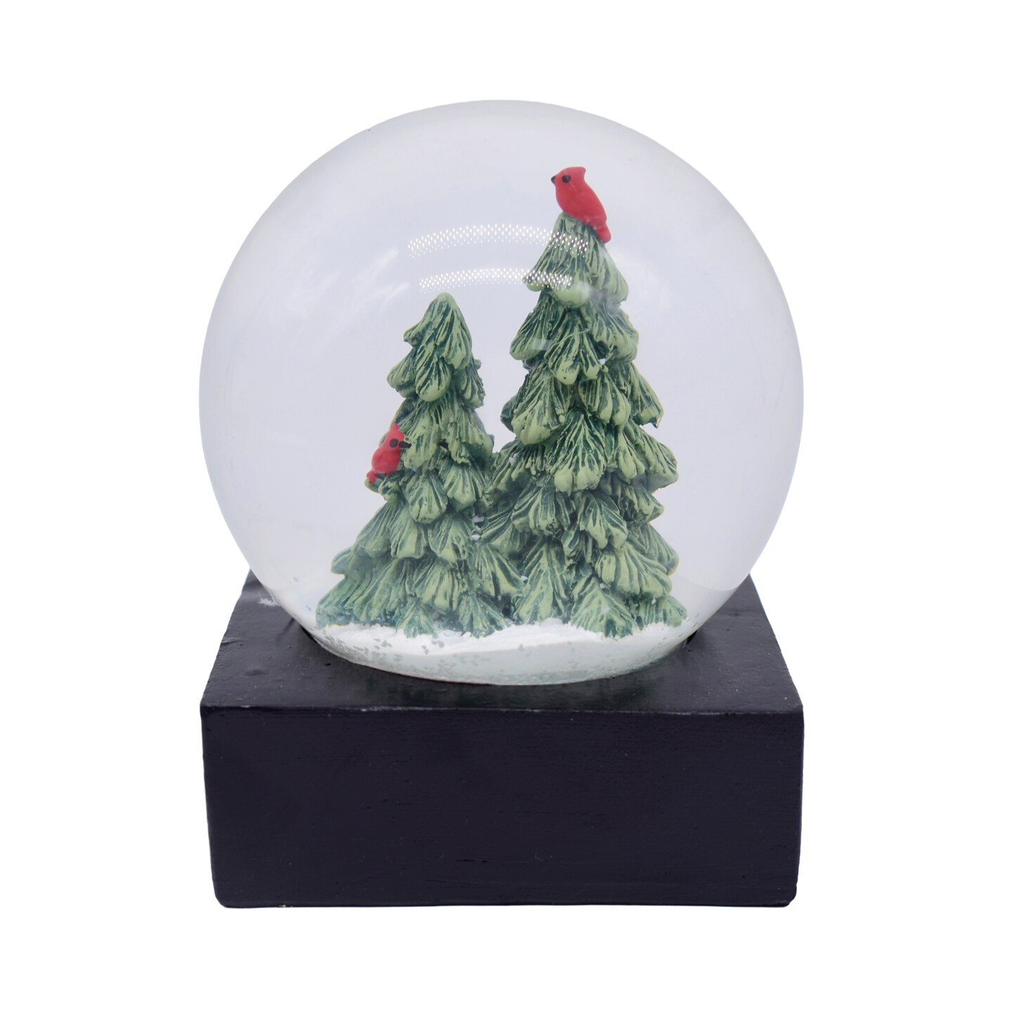 Glass Snow Globe with Trees and Cardinals for Christmas Decor, Count: 1 ...