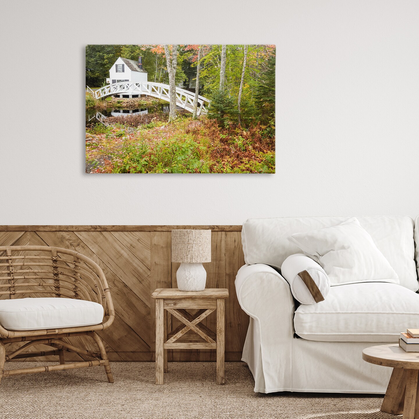 Stupell Industries Bar Harbor Town Bridge Canvas, design by Jon Evan