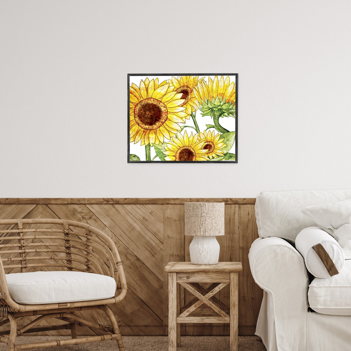 Stupell Industries Peeking Sunflower Blooms Framed Giclee, design by Kim Allen