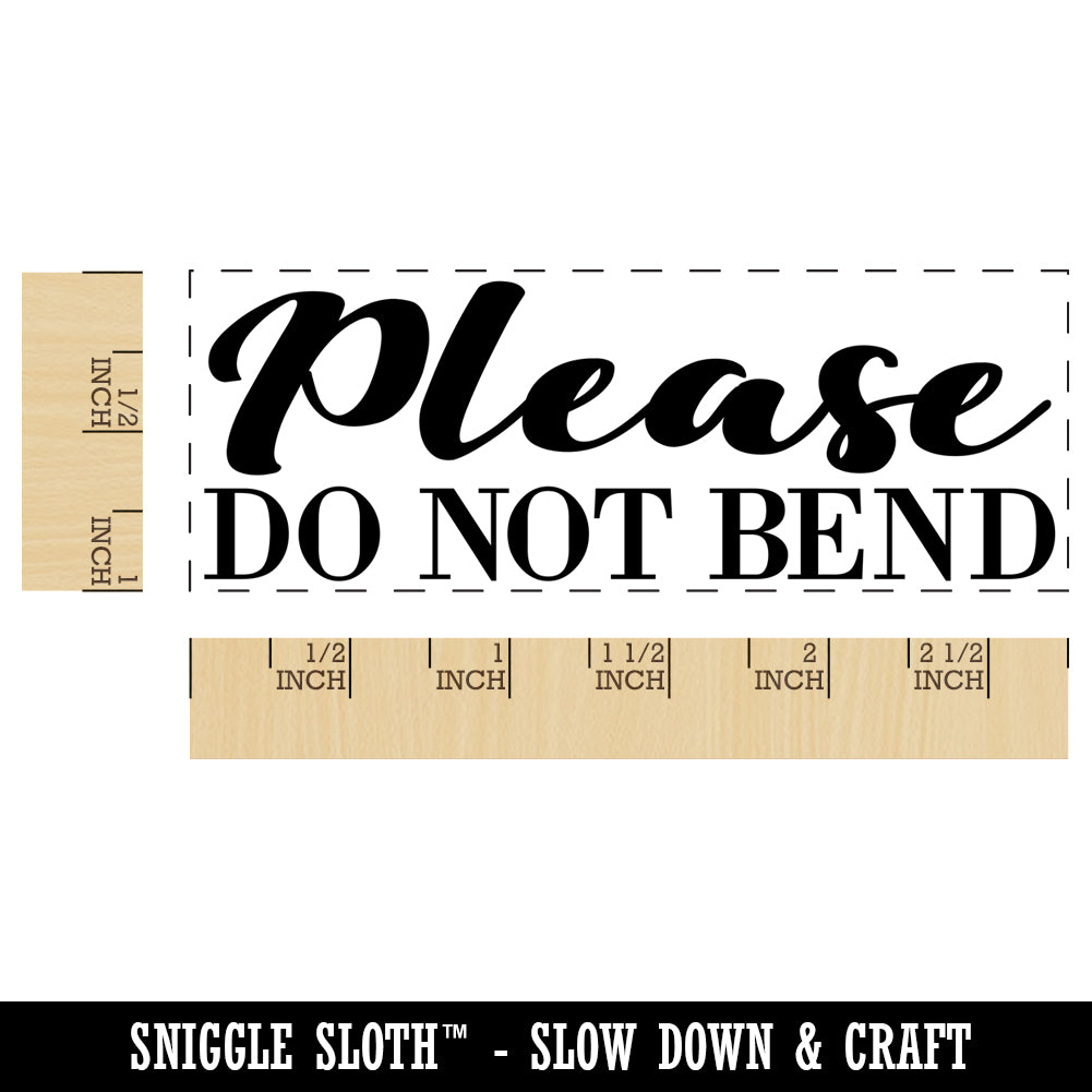 Please Do Not Bend Artwork Photographs Self-Inking Rubber Stamp Ink Stamper for Business Office
