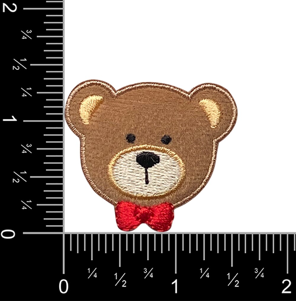 1.6 inch Puffy Teddy Bear Embroidered Patch Embroidered, Iron on Patch