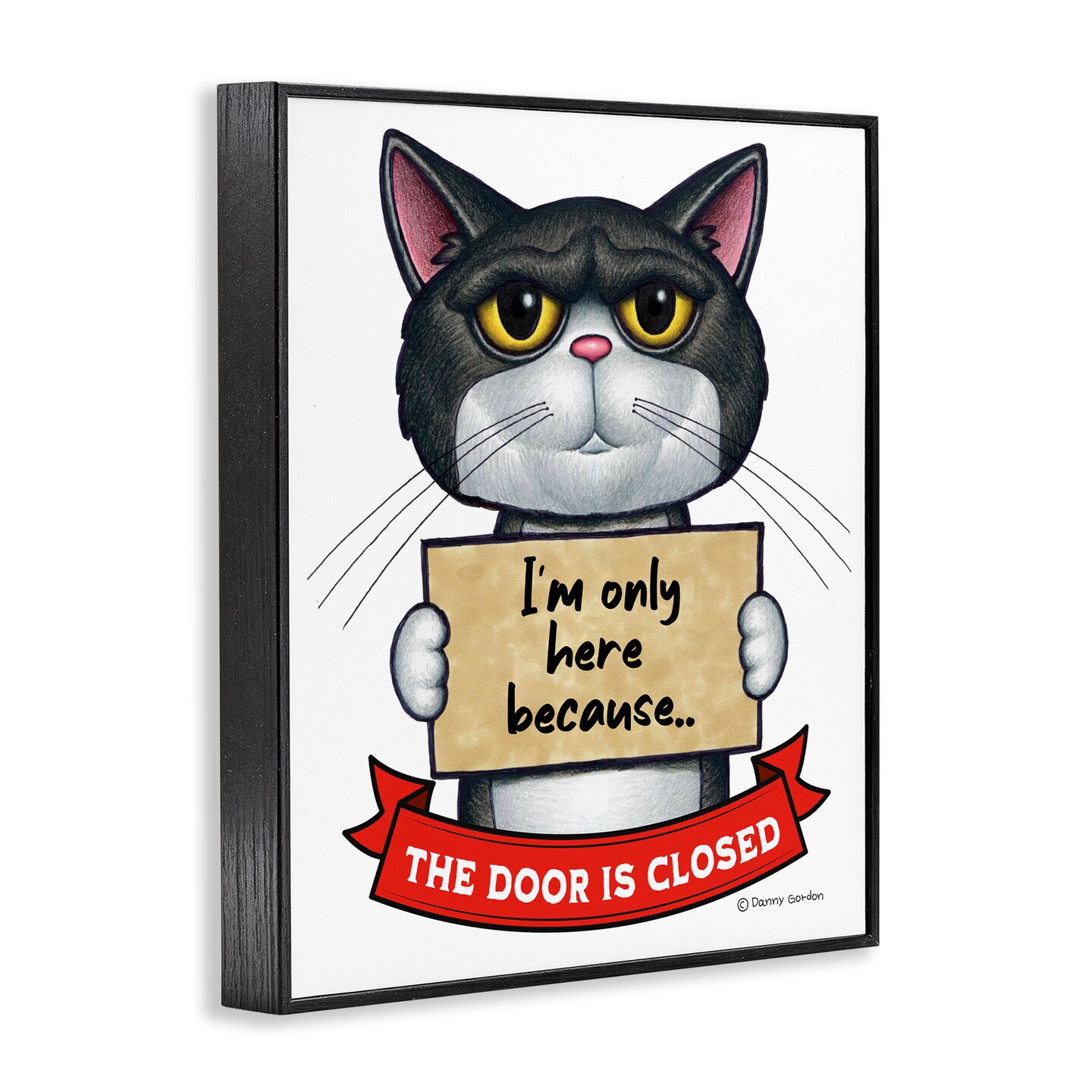 Stupell Industries Here Because Door Is Closed Framed Giclee, design by Danny Gordon Art