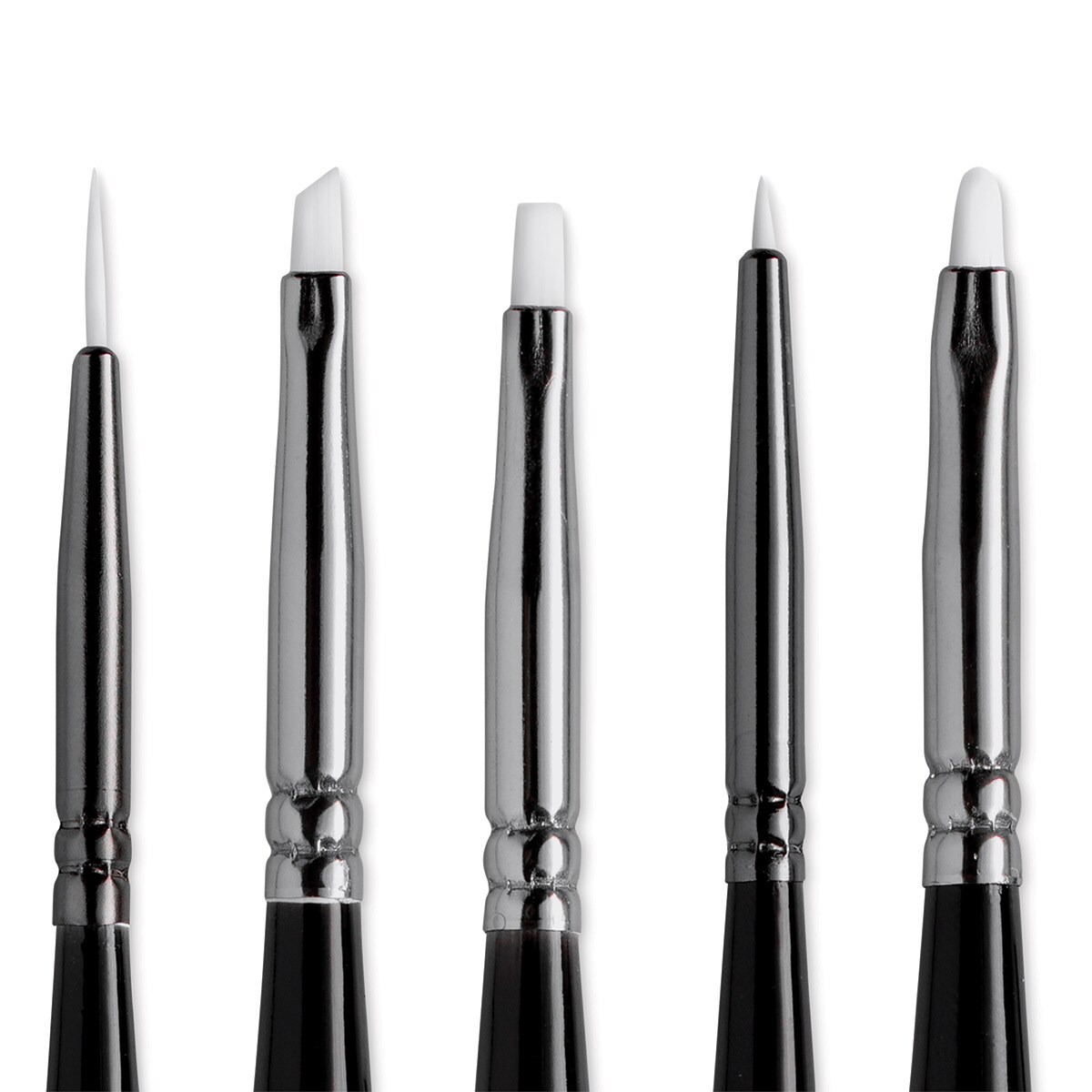 Angelus Synthetic Paint Brush Set - Micro Detail, Set of 5, Short Handle