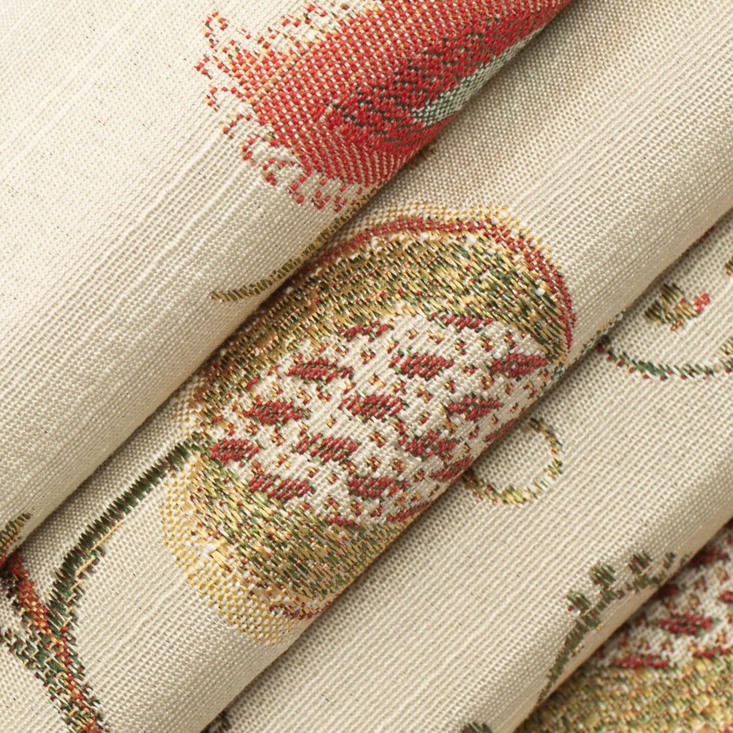 Coral Orange Floral Tapestry Woven Pattern Upholstery Fabric by The Yard - SKU: Captiva Rose