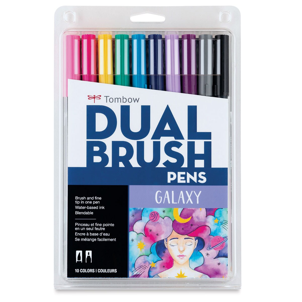 Tombow Dual Brush Pens - Set of 10, Galaxy Colors