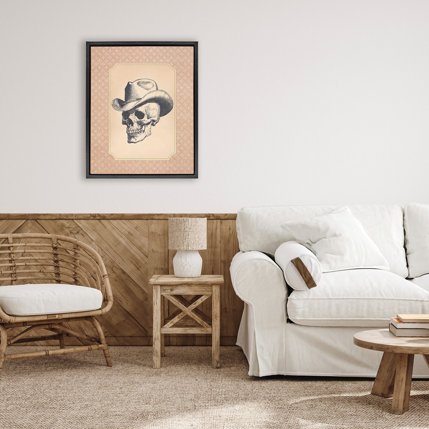 Stupell Industries Vintage Cowboy Skull Floating Frame, design by Arlington Prints