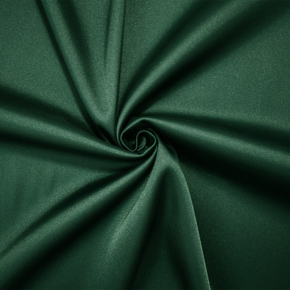 Deep Green Poly Stretch Spandex Lamour Solid Satin Woven Fabric By the Yard