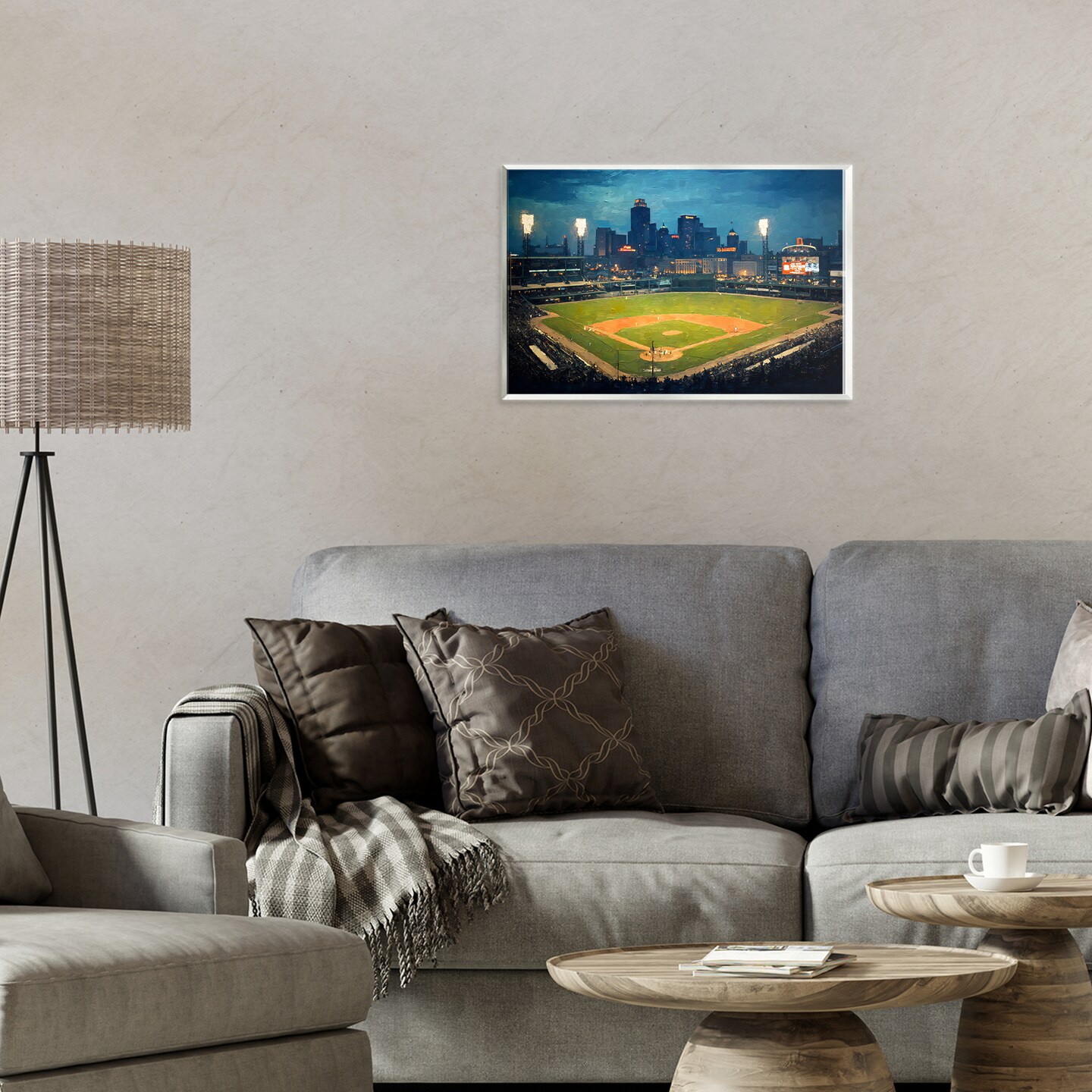 Stupell Industries Baseball Stadium at Night Wall Plaque, design by Arlington Prints