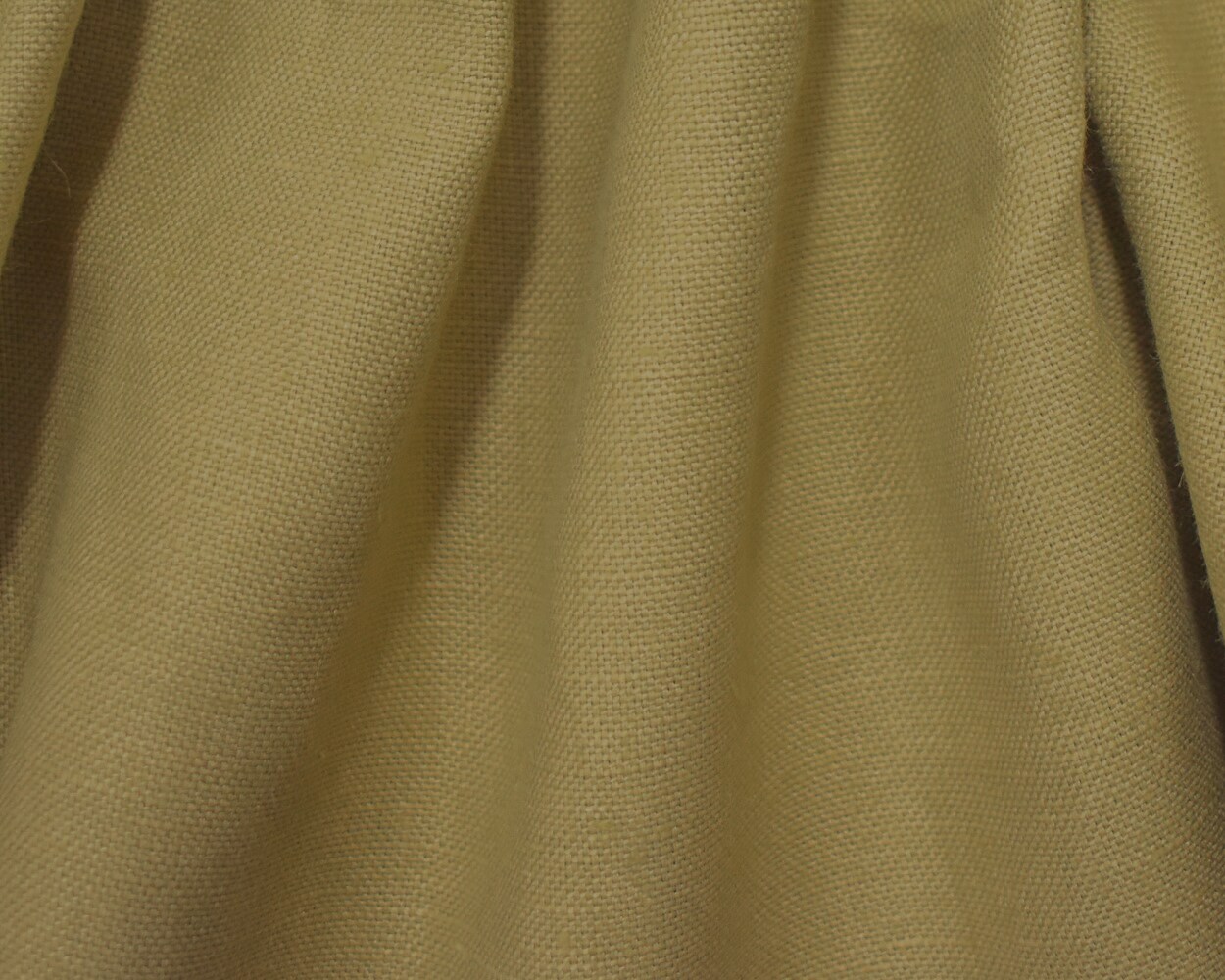 Natural Brown Linen Slub Solid Canvas Woven Fabric By the Yard