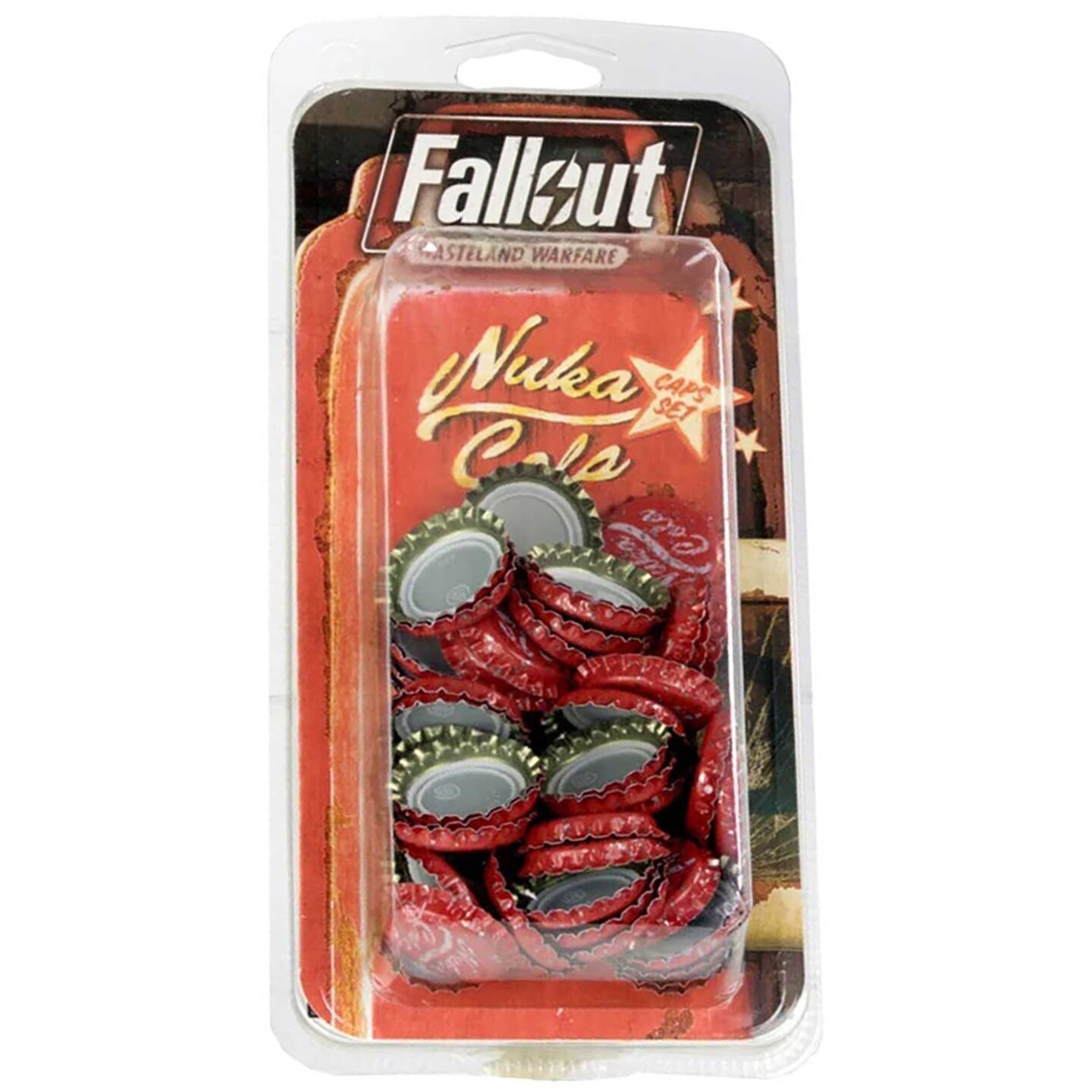 Modiphius: Fallout Wasteland Warefare - Nuka-Cola Caps - RPG Accessory, 50 Distressed Collectible Pcs, Official Bottle Cap Manufacturer Made, Ages 14+
