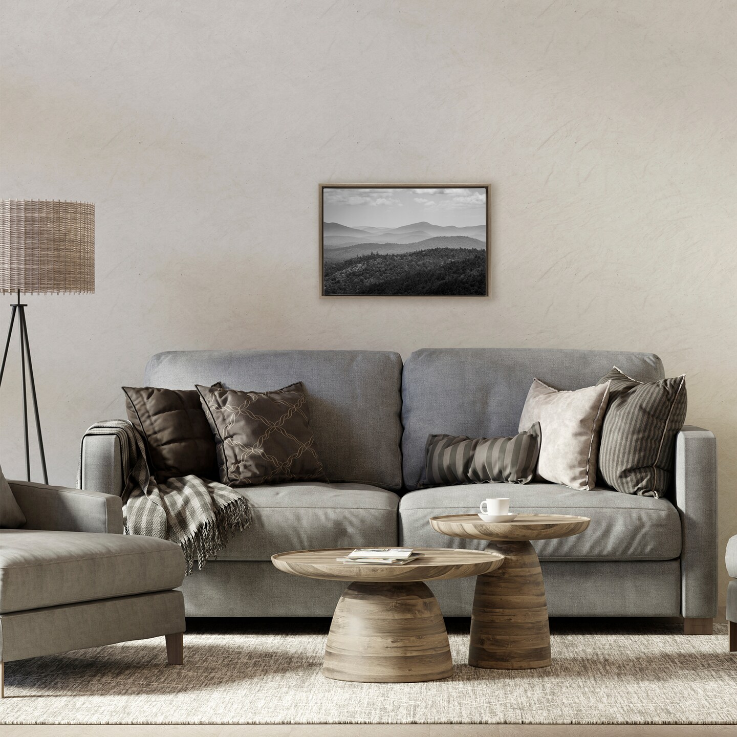 Stupell Industries Misty Adirondack Mountains Floating Frame, design by James Rodewald