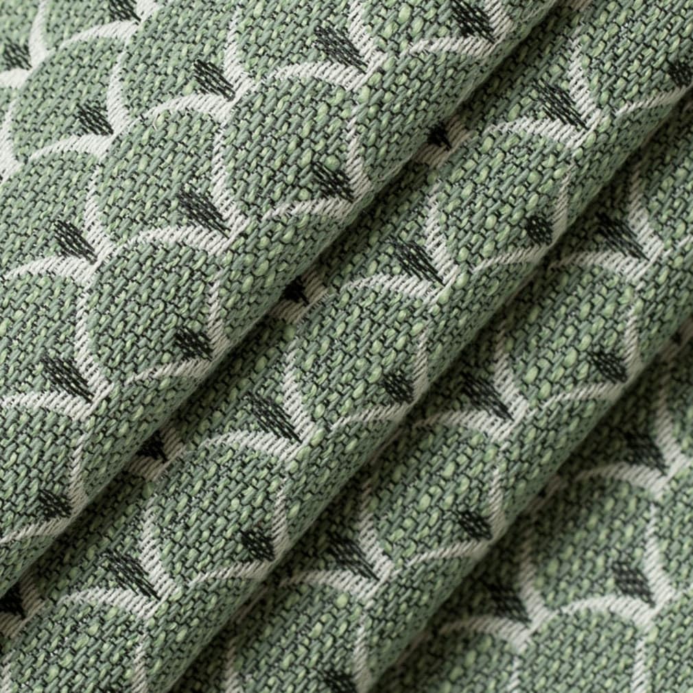 Green Small Scale Woven Pattern Upholstery Fabric by The Yard - SKU: Lansing Spring