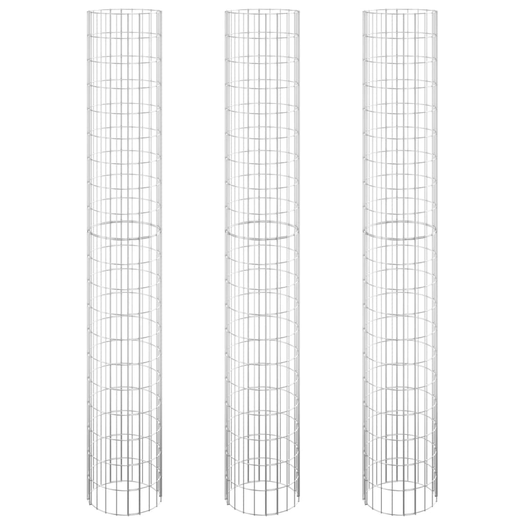 vidaXL Gabion Raised Bed Silver Galvanized steel Large Durable