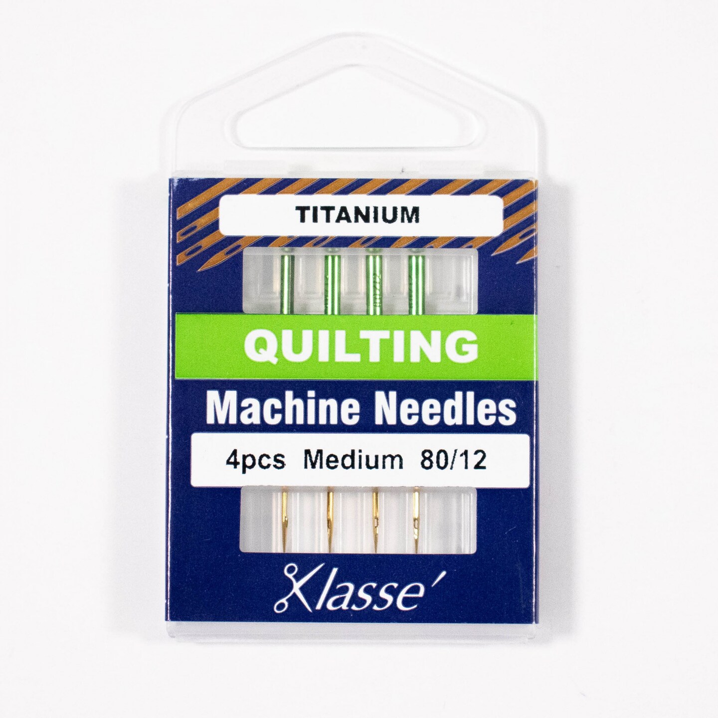 KLASSÉ® -- 80/12 -- Titanium Quilting -- Home Sewing Machine Needles (130/705 H)