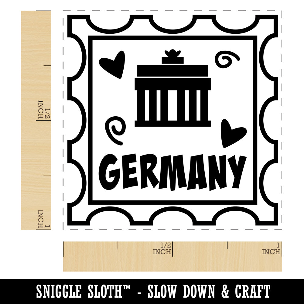 Germany Brandenburg Gate Passport Travel Self-Inking Rubber Stamp Ink Stamper
