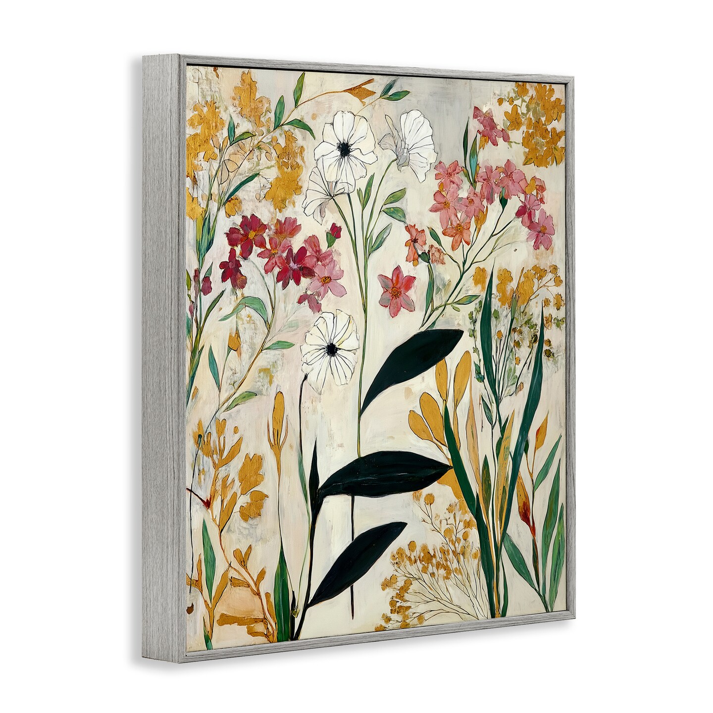 Stupell Industries Vintage Playful Botanicals Framed Giclee, design by Annabelle Hall